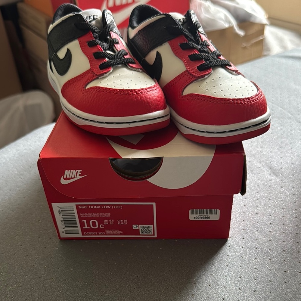 Nike Red and Black Sneakers Classic Design